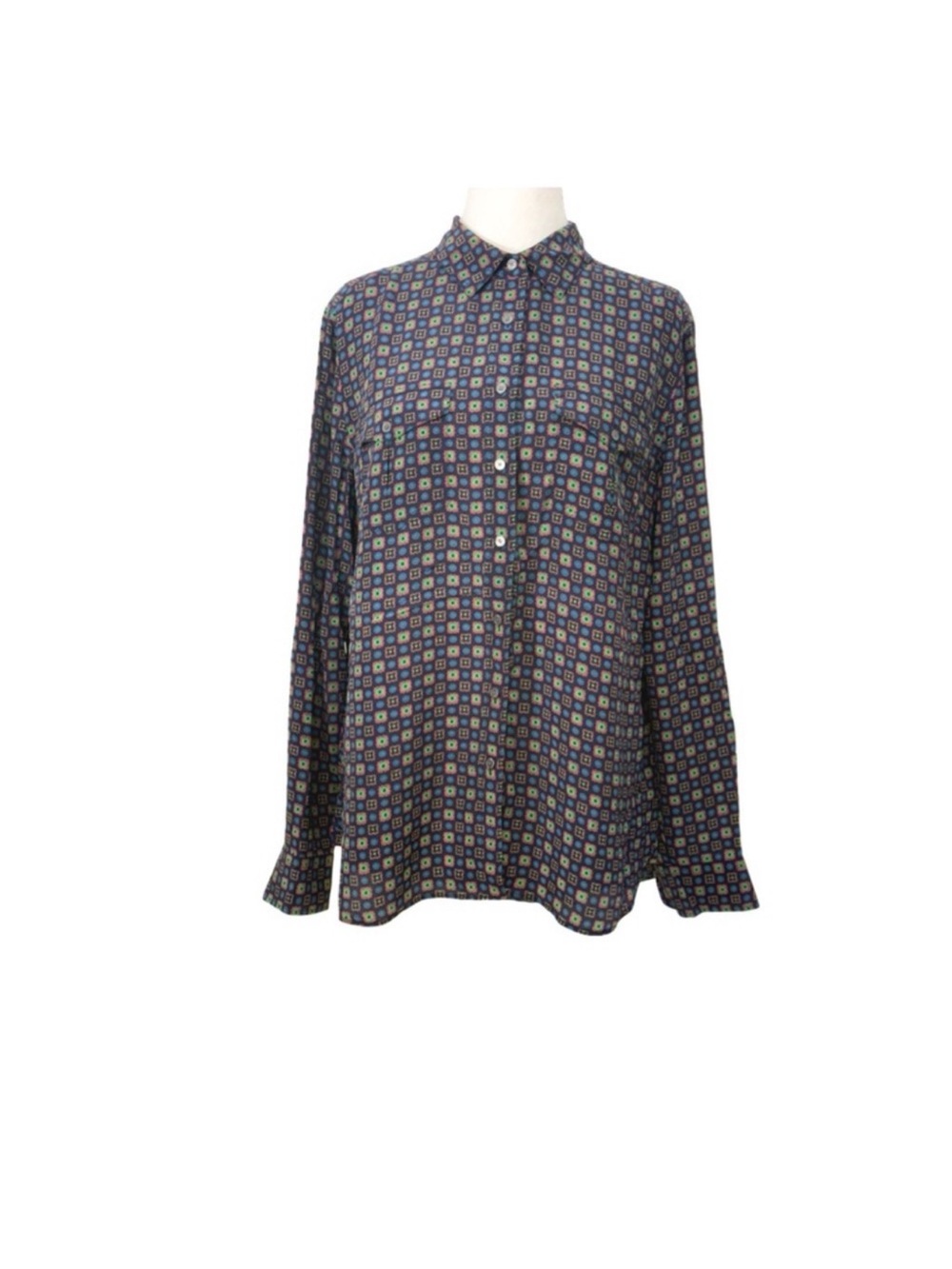 Silk Talbots Button Down Shirt